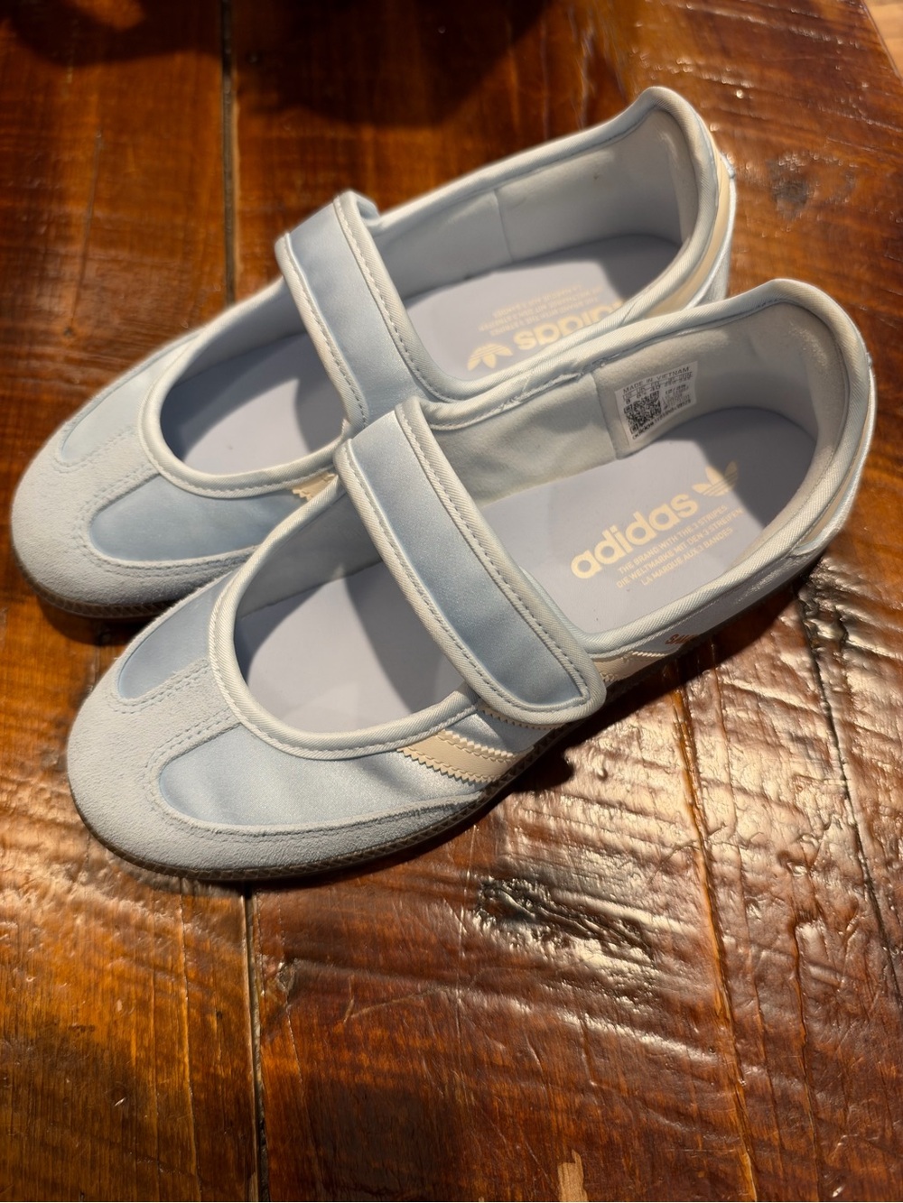 adidas Blue Satin Samba Jane Sneakers